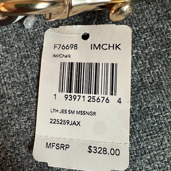NWT! RARE! COACH Small Jes Messenger With Signature Canvas Strap In Chalk F76698 - Picture 11 of 11